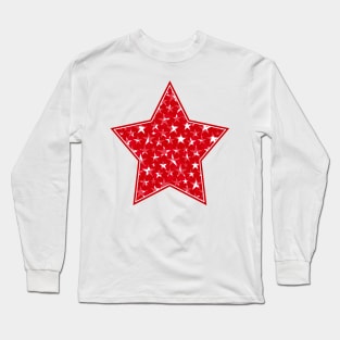 White stars on red star Long Sleeve T-Shirt